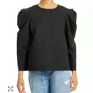 Joie Rene cotton puffer sleeve top shirt sz XS